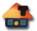 Colgador infantil para la habitación del bebé casa azul